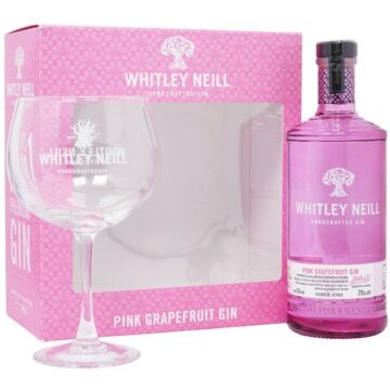 Whitley Neill Pink Grapefruit Gin 0,7L 43% pdd. + pohár