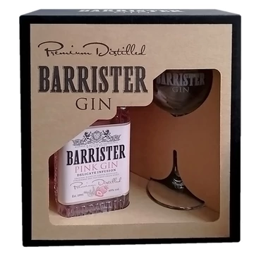 Barrister Pink Gin 0,7L 40% dd. + pohár