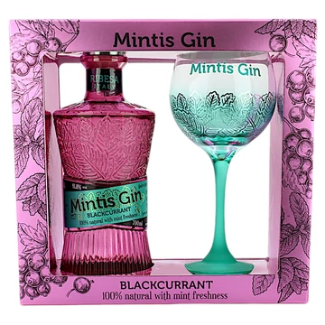 Mintis Blackcurrant Gin 0,7L 41,8% dd. + pohár