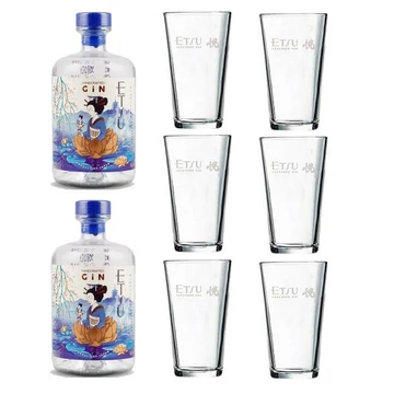 Etsu gin szett - 2 db Etsu gin 0,7L 43% + 6db pohár