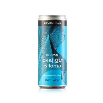 SEVENHILLS Gin&amp;Tonic RTD 250 ml 4,9% - fém dobozos