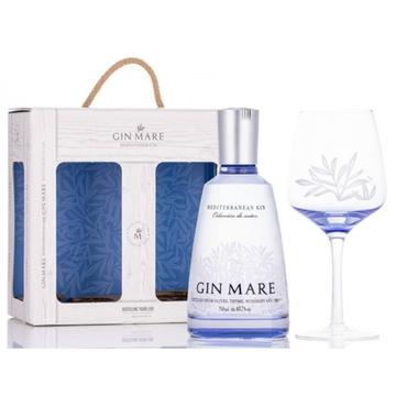 Gin Mare Mediterranean Gin 0,7L 42,7% ajándékcsomag G&amp;T pohárral