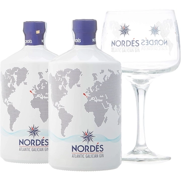 Nordes Gin Pack (2x0,7L + 6 db pohár)