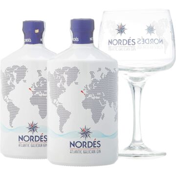 Nordes Gin Pack (2x0,7L + 6 db pohár)