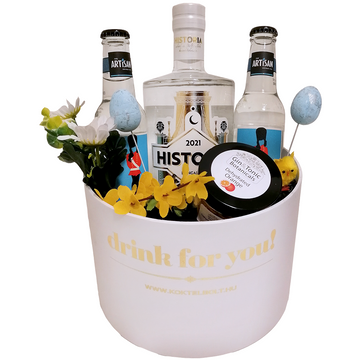 Húsvéti Historia Gin Tonik szett kis kerek díszdobozban