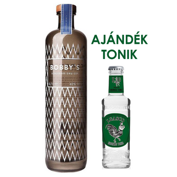 Bobby's Gin 0,7L 42% + ajándék J.Gasco Uborkás tonik