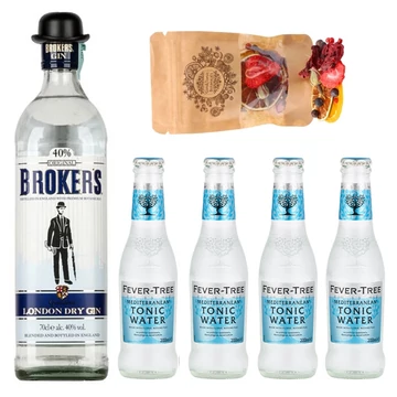 Broker's Gin Tonik szett ajándék vegyes ginfűszerrel