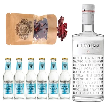 Botanist Gin Tonik szett ajándék Hibiszkusz virággal