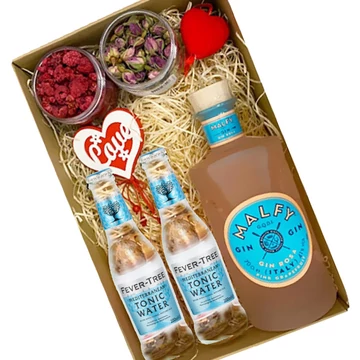 Nőnapi Malfy Pink Gin tonik szett díszdobozban