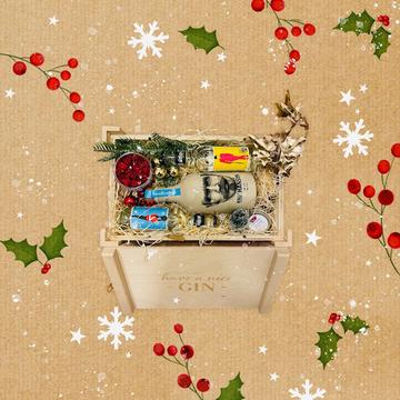 Karácsonyi Knut Hansen gin ajándékcsomag fa díszdobozban
