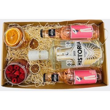Historia pink gin tonik csomag feliratos díszdobozban