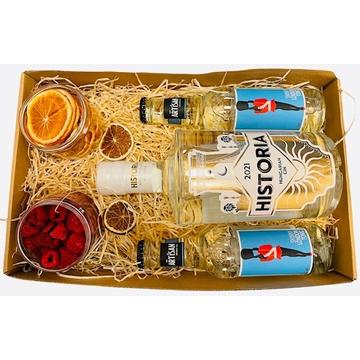 Historia skinny gin tonik csomag feliratos díszdobozban