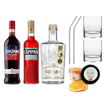 Negroni koktélcsomag poharakkal