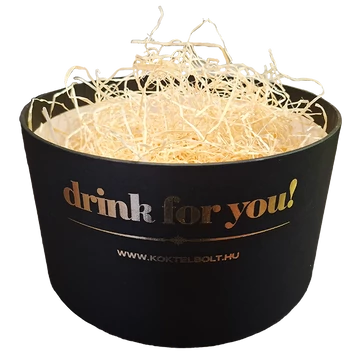 Drink for you díszdoboz egyedi koktélszettekhez - fekete, nagy