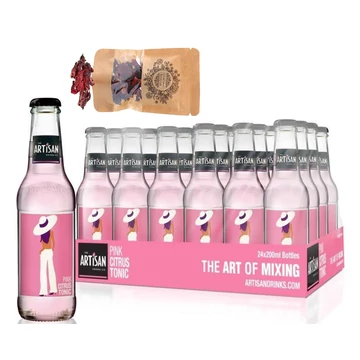 24 db Artisan Pink Grapefruit Tonik 200ml Ajándék Hibiszkusz virággal