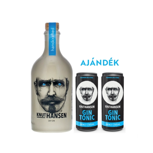 Knut Hansen Gin 0,5L 42% + ajándék 2 db Knut Hansen Gin Tonic 10% 250 ml