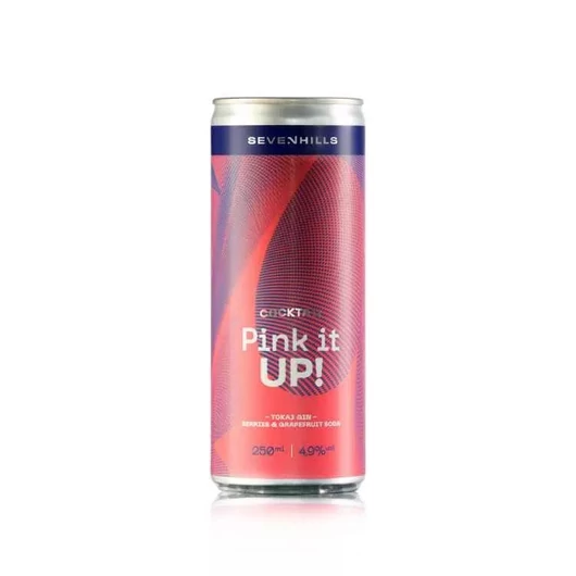 SEVENHILLS Pink it up RTD gin tonic 250 ml 4,9% - fém dobozos