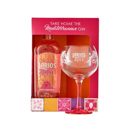 Larios Rose Gin - 0,7L (37,5%) pdd. + pohár