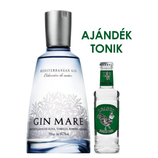 Gin Mare Mediterranean 0,7L 42,7% + ajándék J.Gasco Uborkás tonik