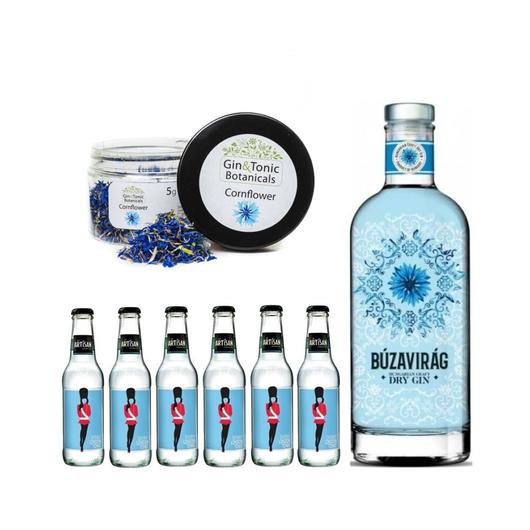Búzavirág Gin Tonik szett ajándék ginfűszerrel