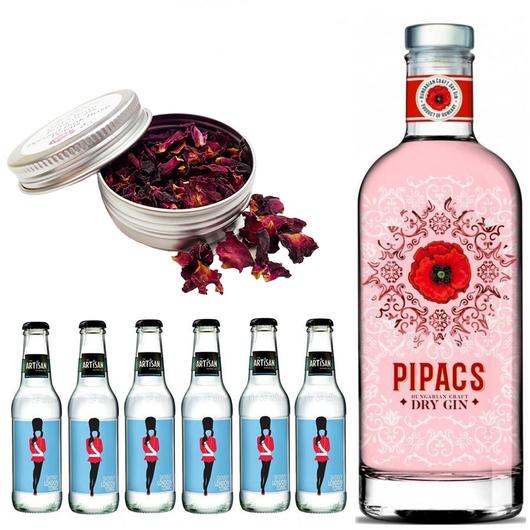 Mezei Virág (Pipacs) Gin Tonik szett Ajándék rózsa szirommal