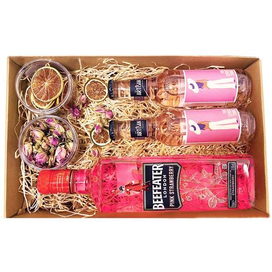 Beefeater Pink Gin Tonik szett Díszdobozban Ginfűszerrel