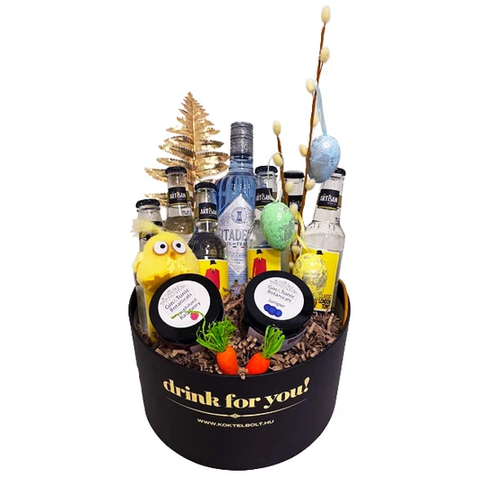 Húsvéti Citadell Gin Tonik szett Drink For You fekete díszdobozban