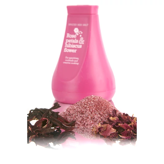 G&amp;T-EA Rózsaszirommal és Hibiszkusszal Ízesített Tengeri Só - 100gr