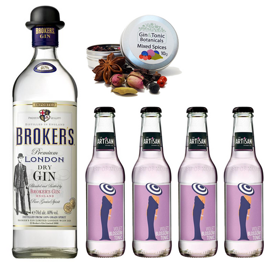 Broker's Gin Tonik szett ajándék vegyes ginfűszerrel