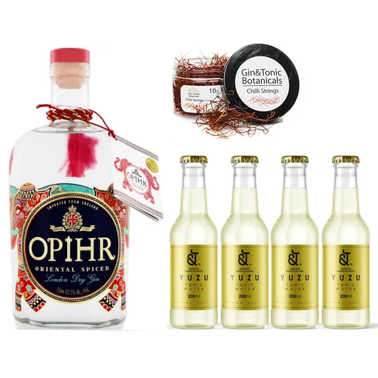 Opihr Gin Tonik szett ajándék chili szállal