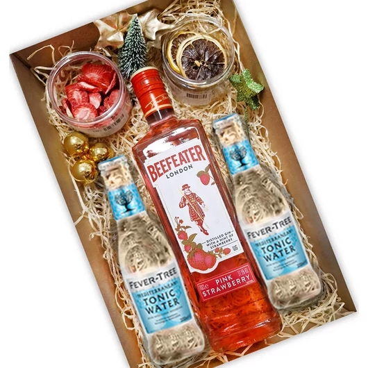 Karácsonyi Beefeater Pink ajándékcsomag díszdobozban