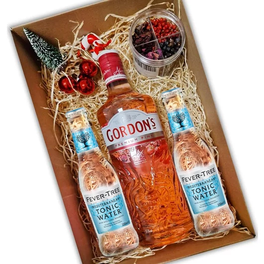 Karácsonyi Gordons Pink ajándékcsomag díszdobozban