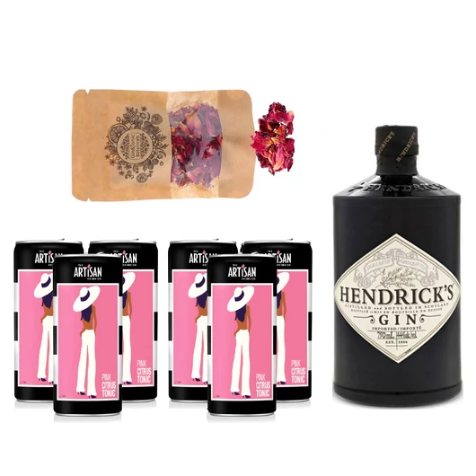 Hendricks Gin Tonik szett ajándék Rózsaszirommal