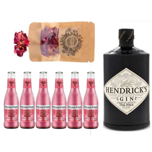 Hendricks Gin Tonik szett ajándék Rózsaszirommal