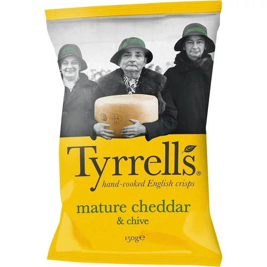 Tyrrell's Burgonyachips - Cheddar sajttal és snidlinggel (40g) 