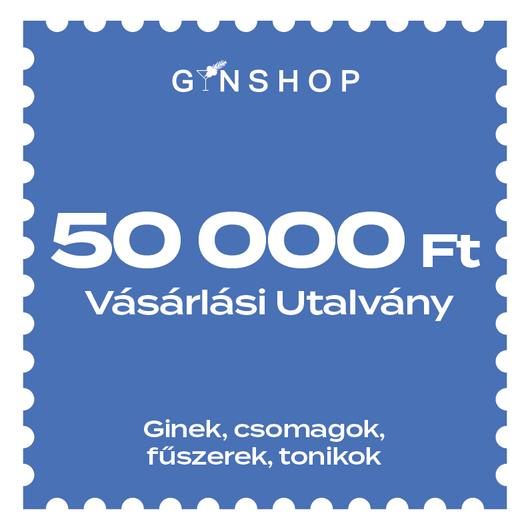 GinShop vásárlási utalvány 50.000Ft értékben